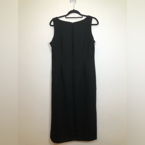 Coldwater Creek P12 Black Midi Dress Minimalist Classic Chic Modern Timeless - Picture 5 of 13
